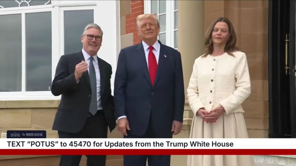 President Trump Greets the Prime Minister of the United Kingdom