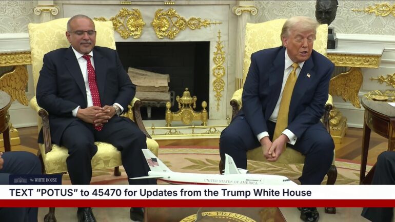 President Trump Participates in a Bilateral Meeting with the Crown Prince and PM of Bahrain