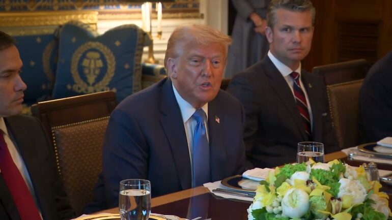 President Trump Participates in a Dinner with the Prime Minister of the State of Israel