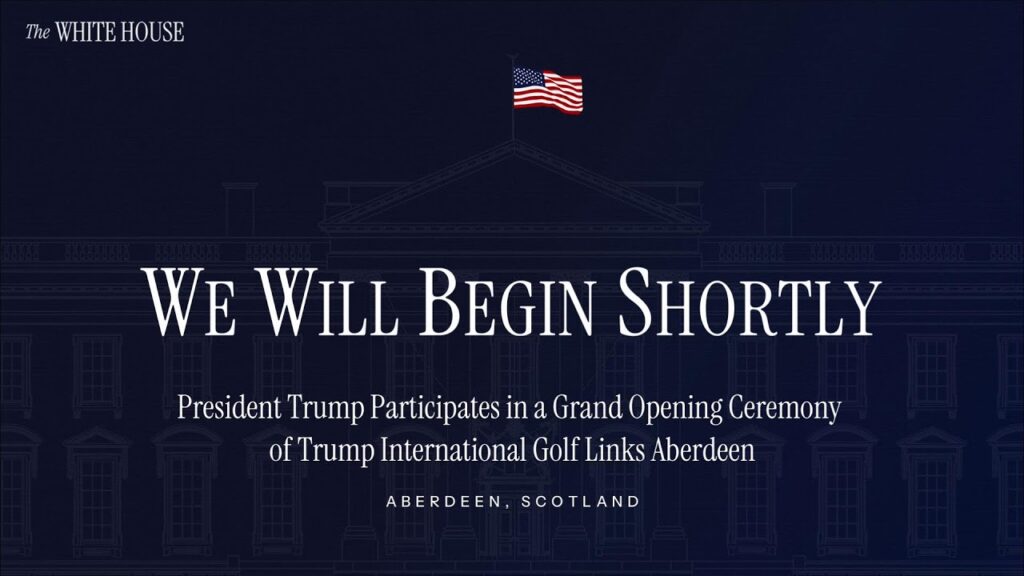 President Trump Participates in a Grand Opening Ceremony of Trump International Golf Links Aberdeen