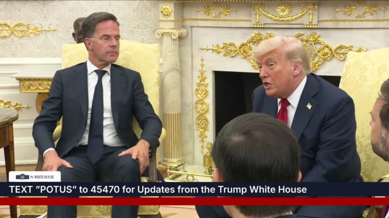 President Trump Participates in a Meeting with the Secretary General of NATO, July 14, 2025
