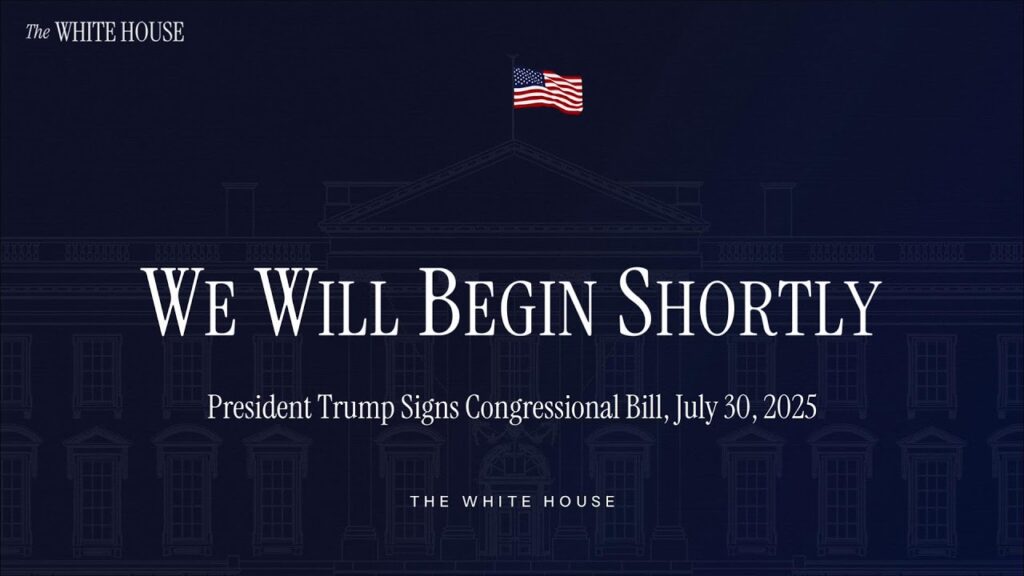 President Trump Signs Congressional Bill, July 30, 2025