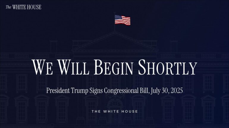 President Trump Signs Congressional Bill, July 30, 2025