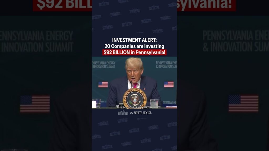 🚨 President Trump announced $92 BILLION of investments coming to Pennsylvania!💸