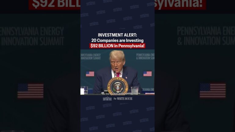 🚨 President Trump announced $92 BILLION of investments coming to Pennsylvania!💸