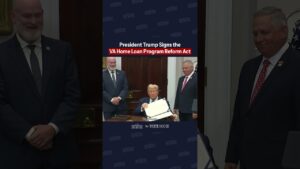 President Trump signs the VA Home Loan Program Reform Act into law.