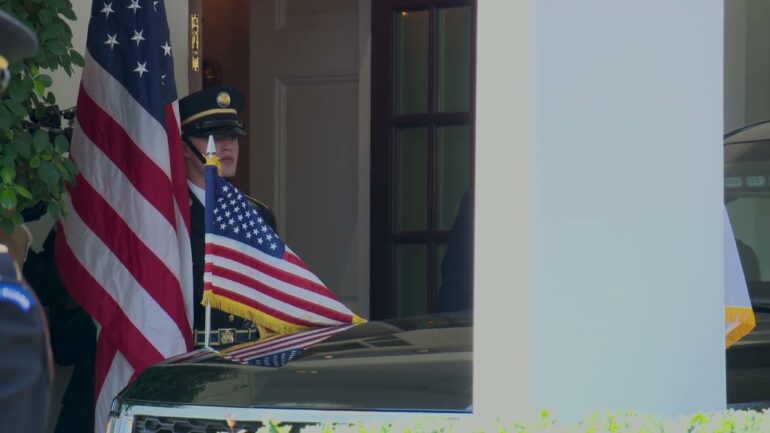 President Trump Greets the President of the Republic of Korea