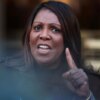 NEW YORK, NEW YORK - FEBRUARY 14: NY Attorney General Letitia James speaks during a press conference on the Department of Government Efficiency (DOGE) at Manhattan Federal Courthouse on February 14, 2025 in New York City. James was joined by Connecticut Attorney General William Tong for a press conference ahead of a scheduled court hearing as they discussed their ongoing lawsuit with 17 other state attorneys general to stop Elon Musk’s DOGE from accessing personal data housed in the Treasury Department. (Photo by Michael M. Santiago/Getty Images)