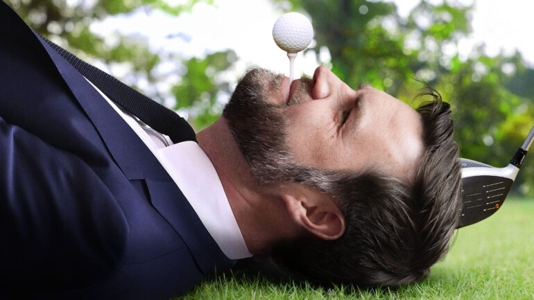 Satire news: trump readjusts golf tee in jd vance’s mouth