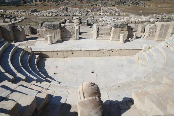 A top down view of 2,050-year-old council building Laodicea