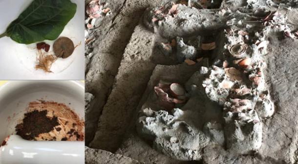 Left; Betel nut preparation techniques. Right; Burial site
