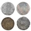 Select coins cast from pair O1/R1, from the Konlah Lan hoard, Angkor Borei