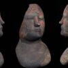 Various aspects of the Tashtyk funerary mask without digital restoration.