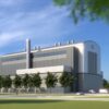 Illustration of a Kairos Power nuclear power plant.