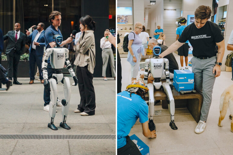 Science & tech: humanoid robot strolls midtown and stuns new