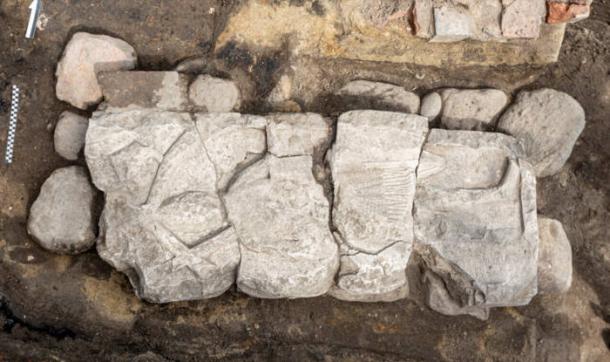 The five-foot-long medieval knight tombstone in Gdansk, Poland