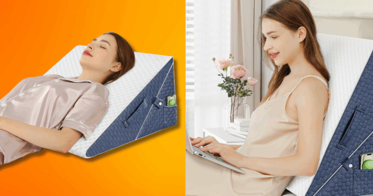 Travel & lifestyle: this $21 wedge pillow helps reviewers with