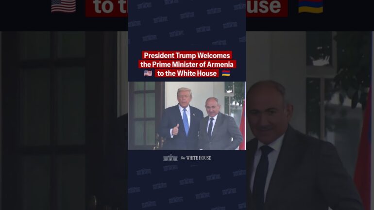 President Donald J. Trump welcomes the Armenian Prime Minister to the White House. 🇺🇸🇦🇲