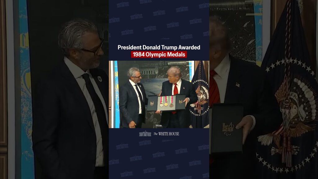 President Trump has been awarded a full set of 1984 Olympic medals. 🏅🇺🇸
