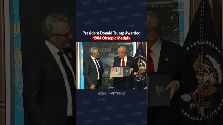 President Trump has been awarded a full set of 1984 Olympic medals. 🏅🇺🇸