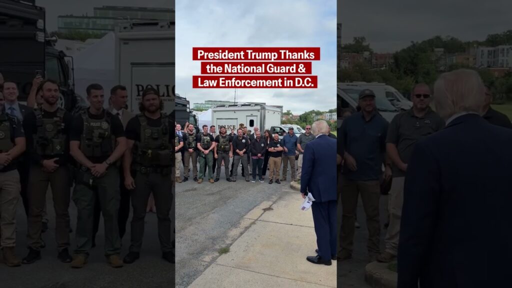 President Trump stops by to thank the national guard and law enforcement in D.C.