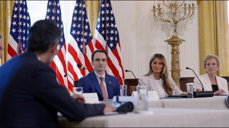 First Lady Melania Trump Hosts a Meeting of the White House Task Force on AI  Education