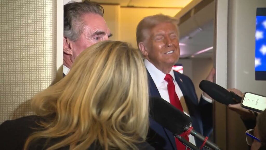 President Trump Gaggles with the Press on Air Force One, Sep. 21, 2025