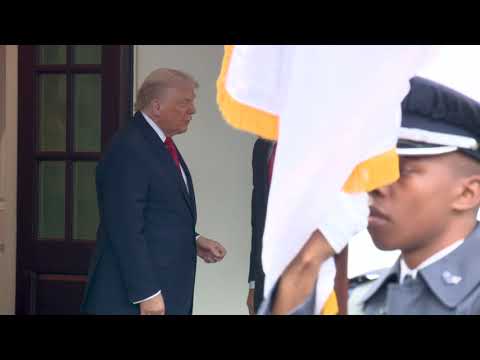 President Trump Greets the President of the Republic of Turkey