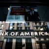 A Bank of America logo is seen on the entrance to a Bank of America financial center in New York City, U.S., July 11, 2023. REUTERS/Brendan McDermid/File photo