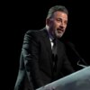 LAS VEGAS, NEVADA - FEBRUARY 22: Jimmy Kimmel performs onstage as Keep Memory Alive hosts star-studded lineup at annual "Power Of Love" gala at MGM Grand Garden Arena on February 22, 2025 in Las Vegas, Nevada. (Photo by Bryan Steffy/Getty Images for Keep Memory Alive)