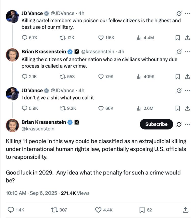 JD Vance Fires Back At Brian Krassenstein On X, Not Suffering Fools Kindly * 100PercentFedUp.com * by Noah