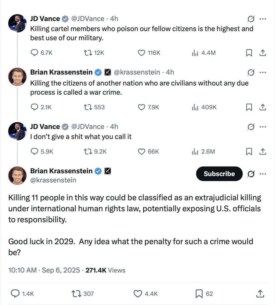 JD Vance Fires Back At Brian Krassenstein On X, Not Suffering Fools Kindly * 100PercentFedUp.com * by Noah