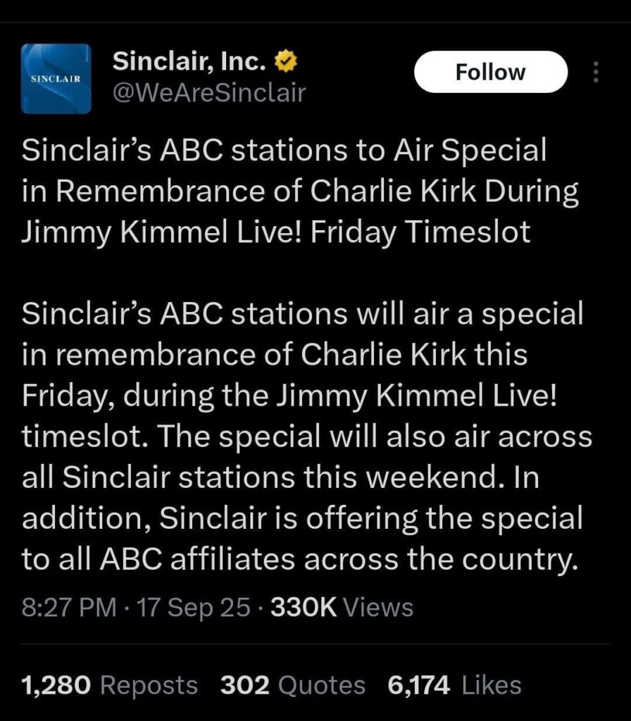 Jimmy Kimmel To Be Replaced With TRIBUTE To Charlie Kirk * 100PercentFedUp.com * by Noah