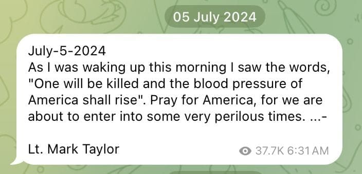 Mark Taylor Told Us This Assassination Would Come Back In July 2024 * 100PercentFedUp.com * by Noah
