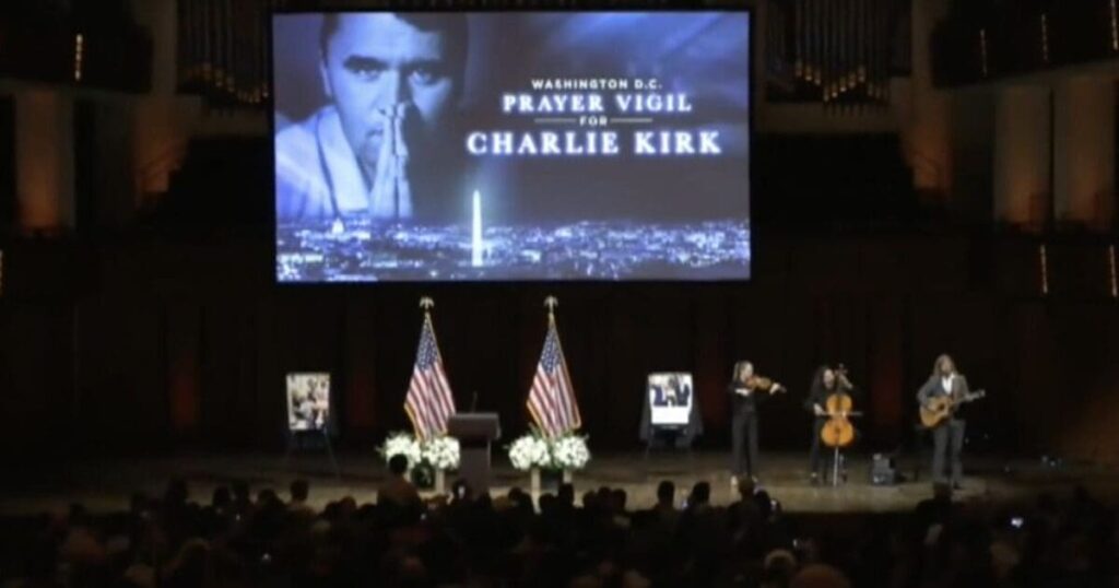 Prayer Vigil Held For Charlie Kirk In Washington D.C. * 100PercentFedUp.com * by Anthony