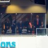 GLENDALE, ARIZONA - SEPTEMBER 21: U.S. President Donald Trump attends the memorial service for political activist Charlie Kirk at State Farm Stadium on September 21, 2025 in Glendale, Arizona. Kirk, the CEO and co-founder of Turning Point USA, was shot and killed on September 10th while speaking at an event during his "American Comeback Tour" at Utah Valley University. (Photo by Joe Raedle/Getty Images)