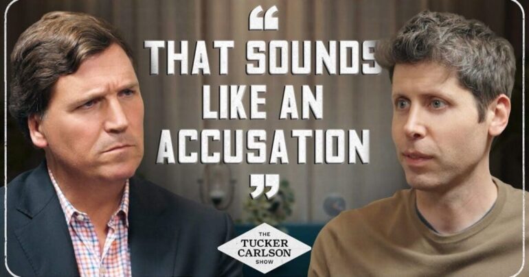 Sam Altman Sounds GUILTY AS HELL In New Tucker Carlson Interview * 100PercentFedUp.com * by Noah
