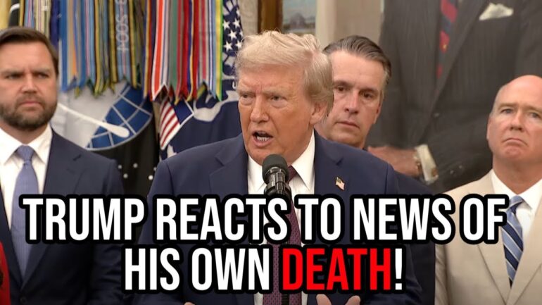 BREAKING: President Trump REACTS to the News of His own Death!