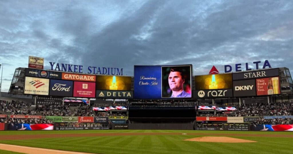 Politics: new york yankees hold memorial for charlie kirk…