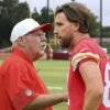 Satire news: andy reid gently tells travis kelce what expected