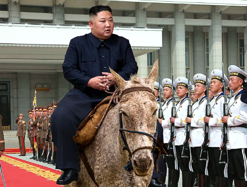 Satire news: kim jong un arrives at summit on slow moving, heavily