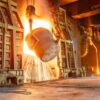 Modern blast steel furnace.