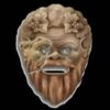 Artistic reconstruction of the 2,200-year-old satyr theater mask discovered in Phanagoria.