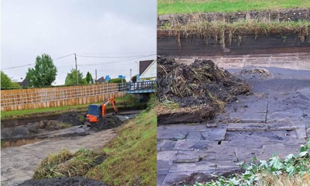 The likely Roman bath finding at Cefn Flight.