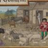 Medieval farming scene showing domestic animals and agricultural practices