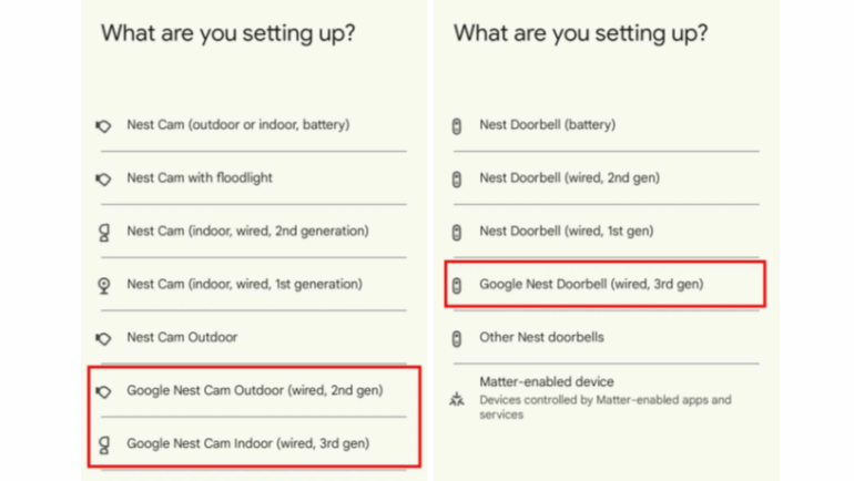 The new Google Nest products showing up in the Google Home app
