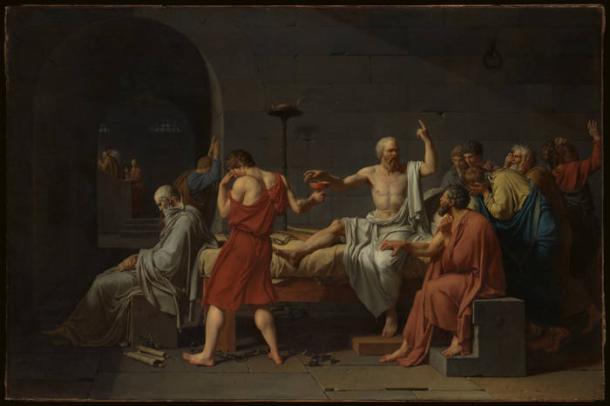 The Death of Socrates Painting, Jacques Louis David.