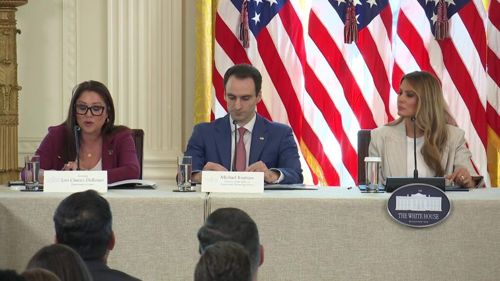 First Lady Melania Trump Hosts a Meeting of the White House Task Force on AI Education