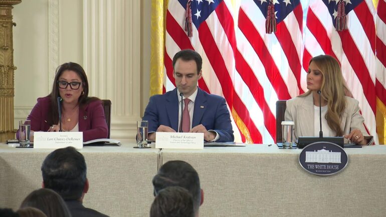 First Lady Melania Trump Hosts a Meeting of the White House Task Force on AI Education