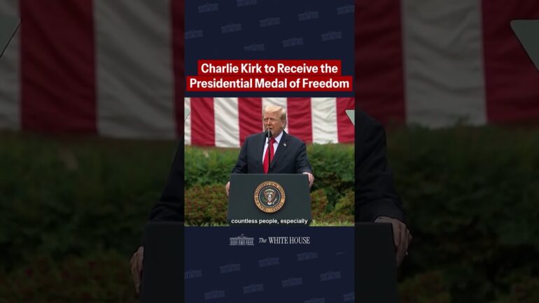 "I will soon be awarding Charlie Kirk, posthumously, the Presidential Medal of Freedom."